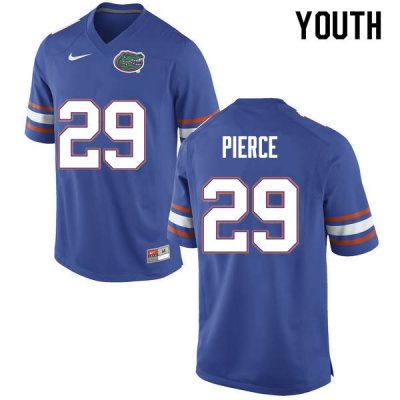 Youth Florida Gators #29 Dameon Pierce NCAA Nike Blue Authentic Stitched College Football Jersey LUD2162TY